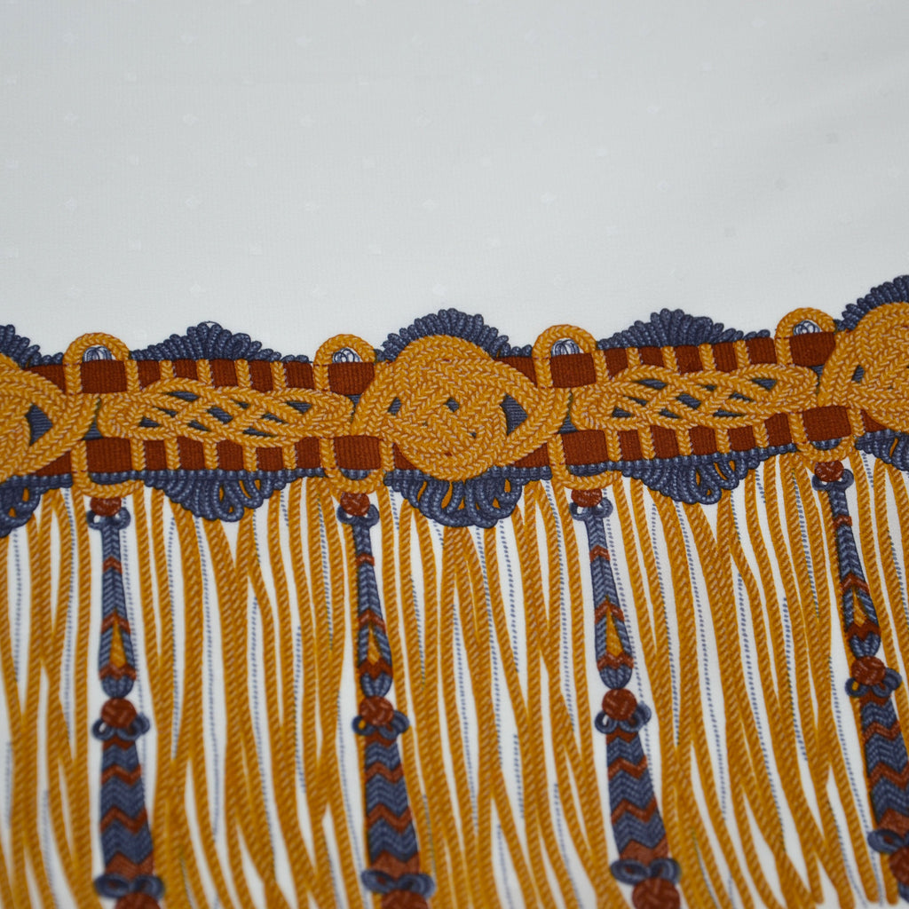 Foulard Chanel Carré Soie Écru & Or