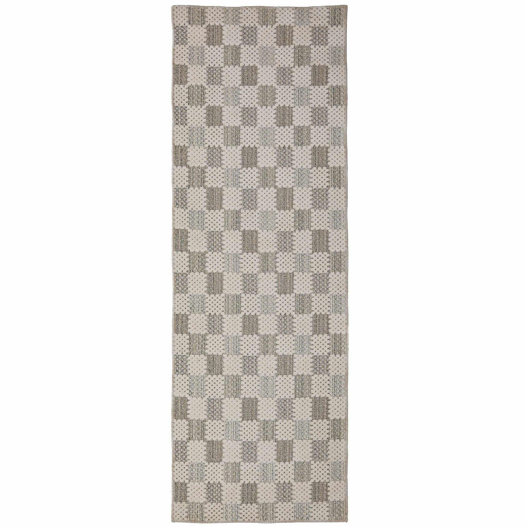 Muted Checkerboard – Chodnik dywanowy nadający się do prania