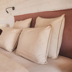 Taie D'Oreiller En Satin De Coton - Beige