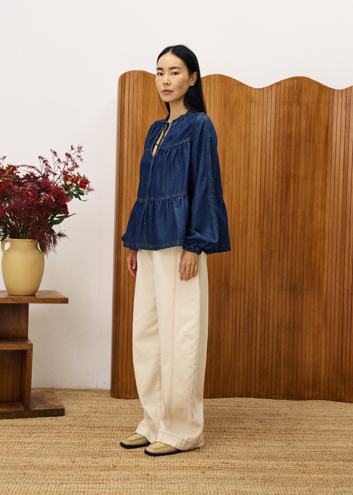 Bluse Cixous – Jeansblau
