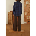 Blouse Nina N°707 - Checks Verone Navy Blue