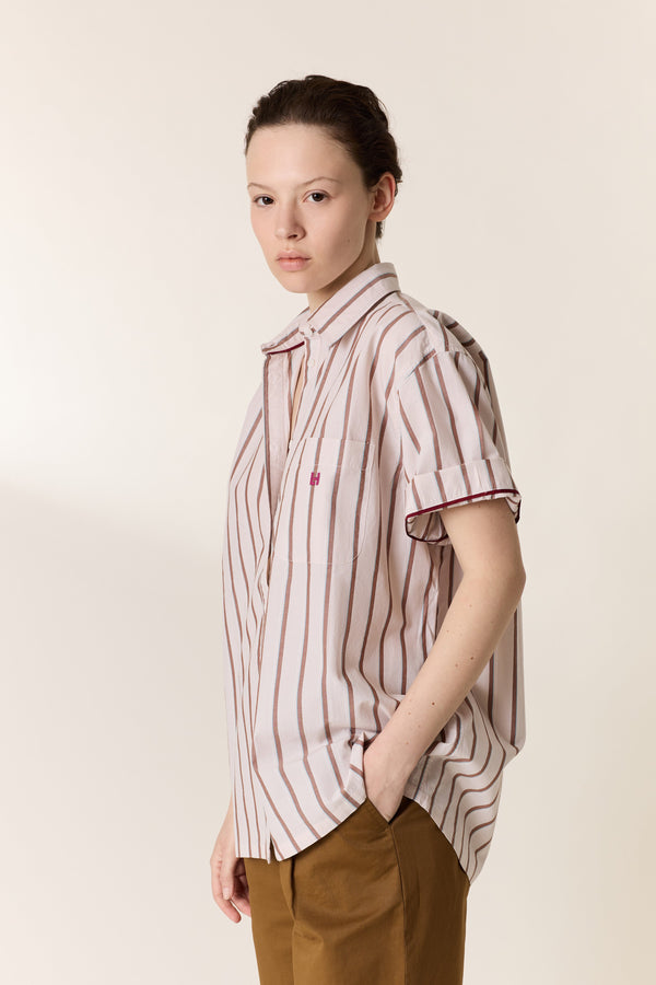Camisa Rayas Arcilla