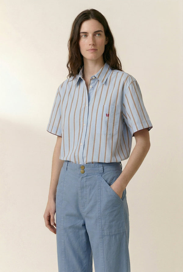 Camisa Rayas Arcilla