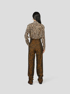 Dori-skjorte I Silke Med Leopardprint