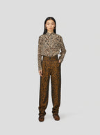 Dori-skjorte I Silke Med Leopardprint