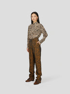 Dori-skjorte I Silke Med Leopardprint