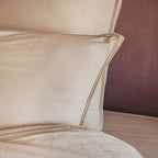 Taie D'Oreiller En Satin De Coton - Beige