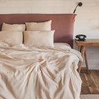 Taie D'Oreiller En Satin De Coton - Beige