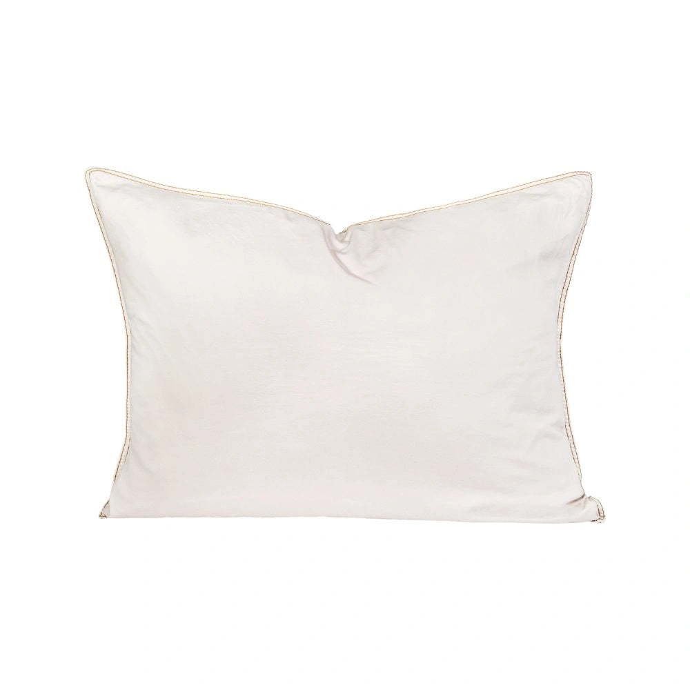 Taie D'Oreiller En Satin De Coton - Blanc