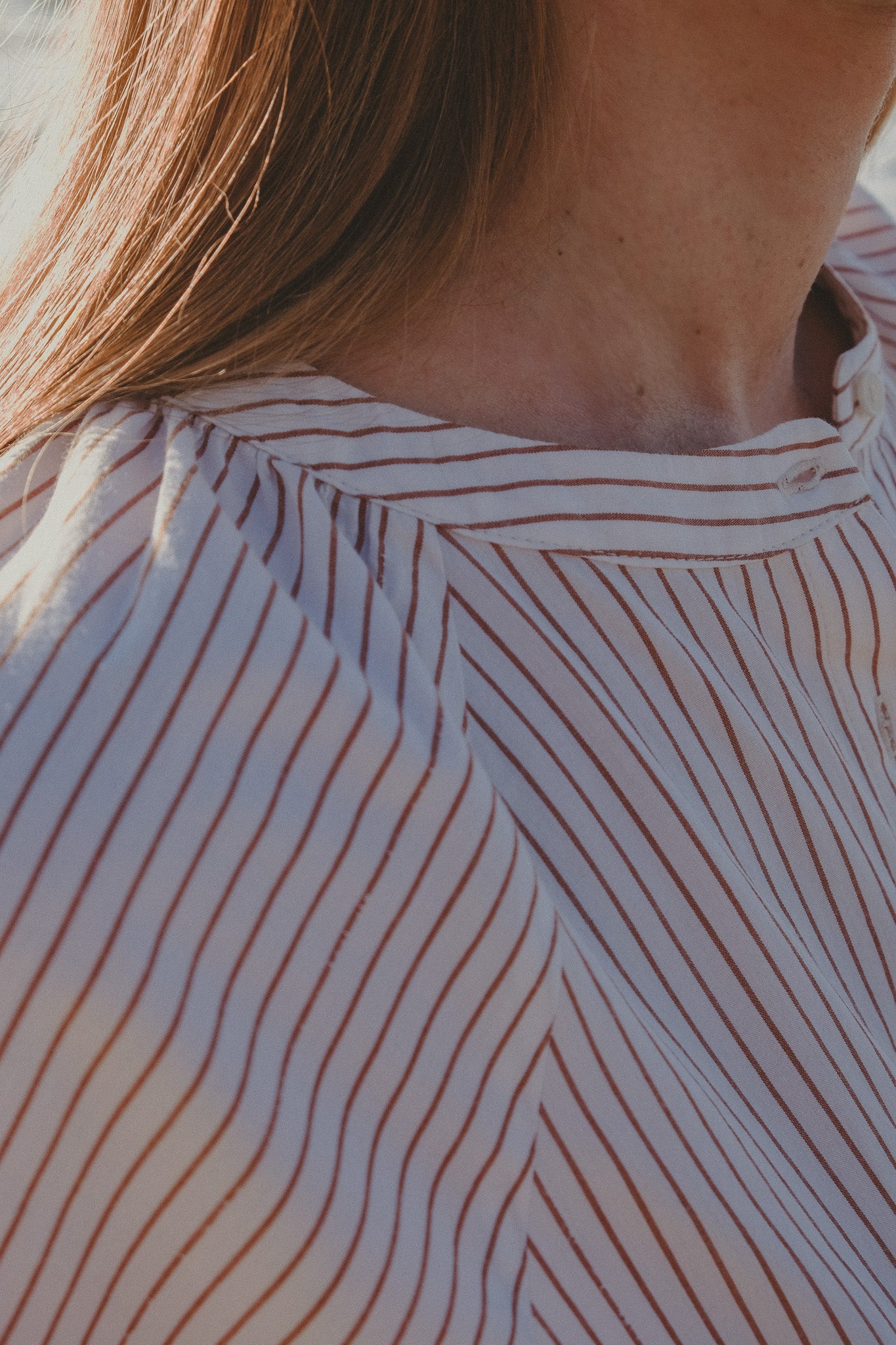 Shirt - Chiara - Ecru Curry Stripe