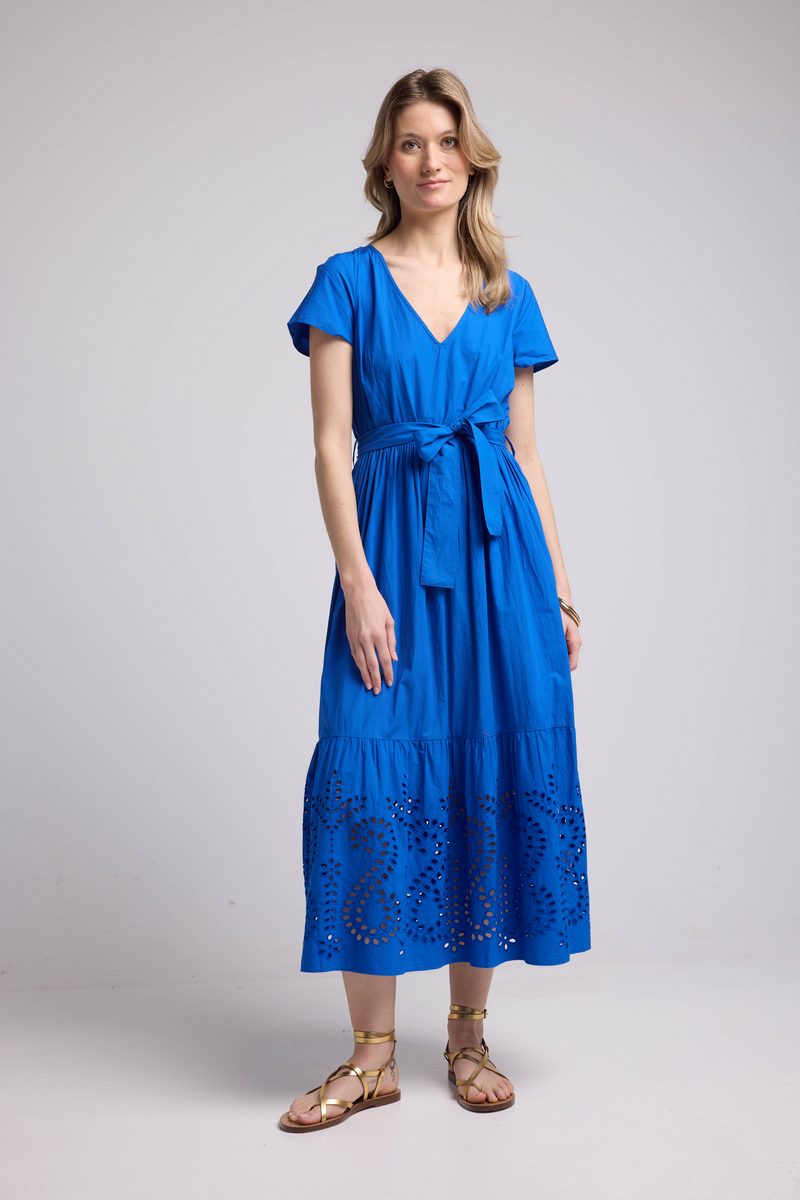 Long Short Sleeve Dress - Blue
