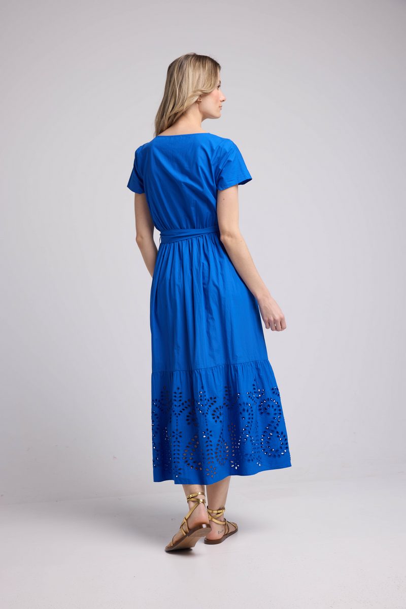 Long Short Sleeve Dress - Blue