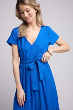 Long Short Sleeve Dress - Blue