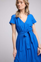 Long Short Sleeve Dress - Blue