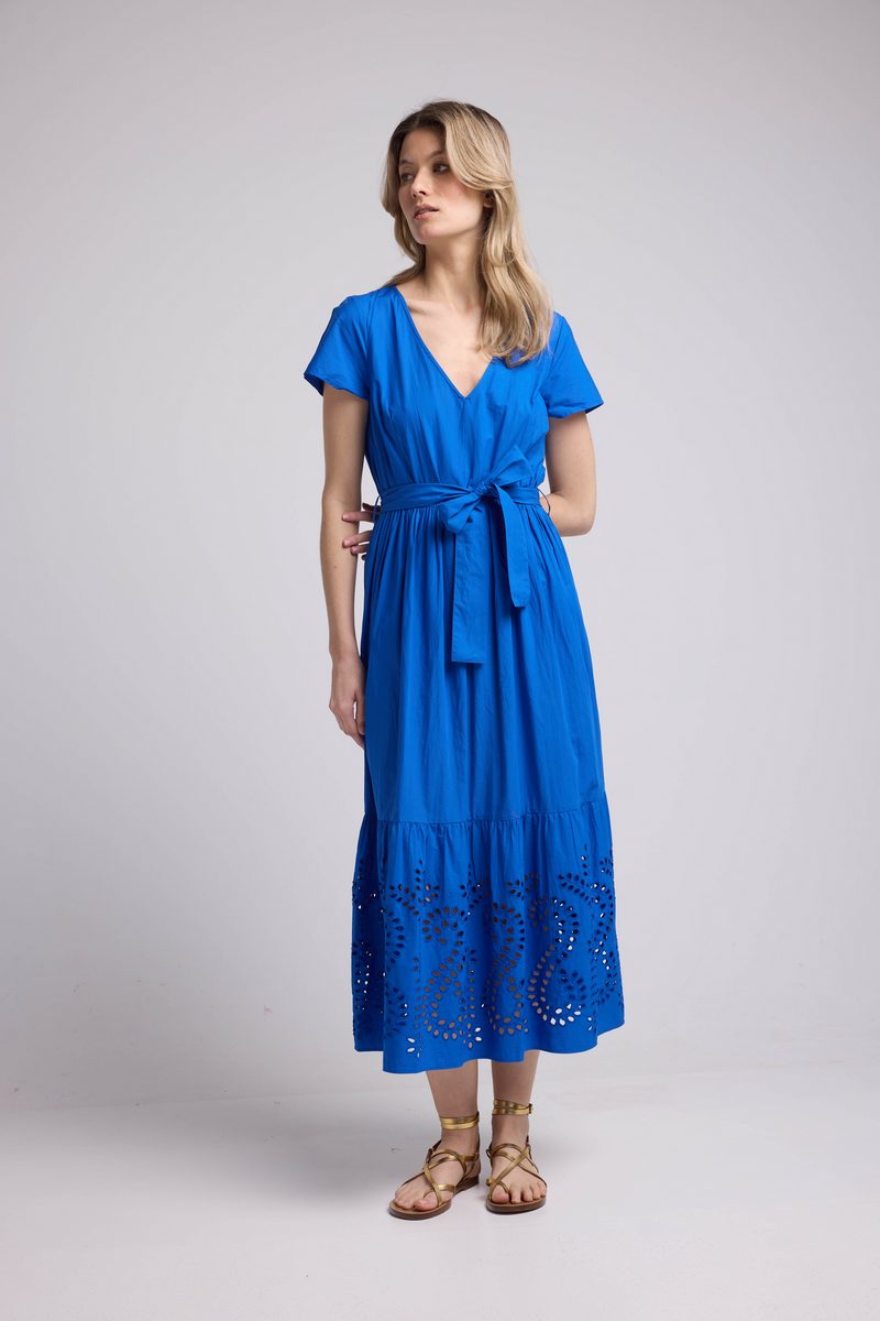 Long Short Sleeve Dress - Blue