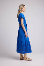 Long Short Sleeve Dress - Blue