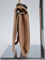 Sac See By Chloé Wallet On Chain Cuir Grainé Rose Pastel