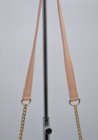 Sac See By Chloé Wallet On Chain Cuir Grainé Rose Pastel