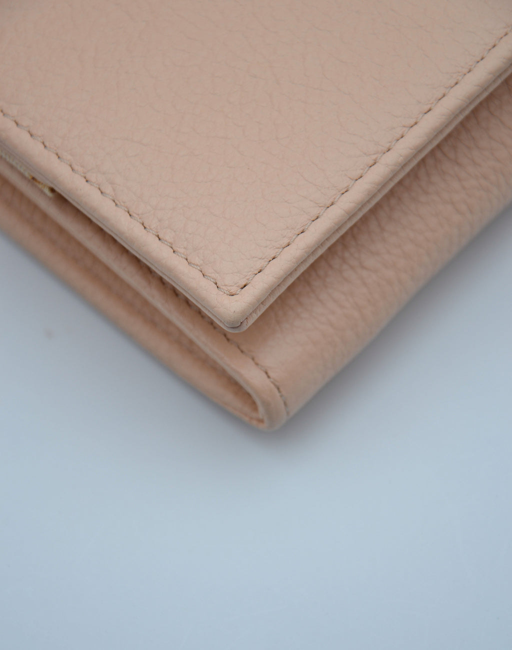 Sac See By Chloé Wallet On Chain Cuir Grainé Rose Pastel