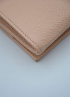 Sac See By Chloé Wallet On Chain Cuir Grainé Rose Pastel