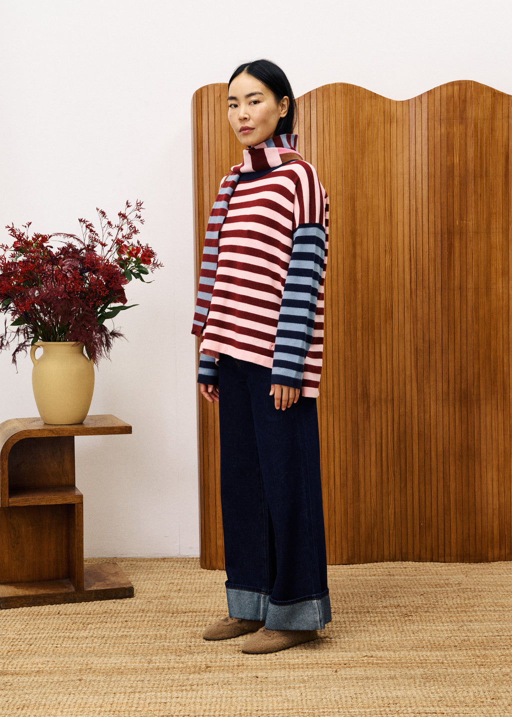 Set De Pull-Echarpe Persan - Rose