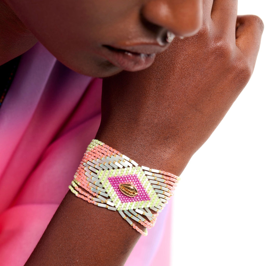 Manschettenarmband Chokohona Bunt