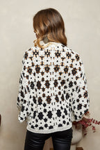 Poncho Choul - Crema/Negro
