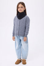 Petit Bandana Triangle – Cachemire Brossé Chris - Noir - Enfant