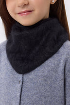 Petit Bandana Triangle – Cachemire Brossé Chris - Noir - Enfant