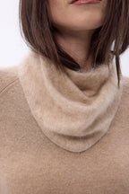 Petit Bandana Triangle – Cachemire Brossé Chris - Beige Creme - Femme