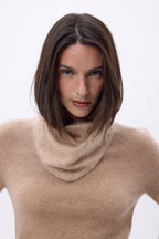 Petit Bandana Triangle – Cachemire Brossé Chris - Beige Creme - Femme