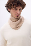 Small Chris Triangular Bandana – Brushed Cashmere - Cream Beige - Men