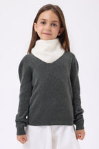 Petit Bandana Triangle – Cachemire Brossé Chris - Blanc - Enfant