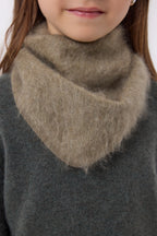 Petit Bandana Triangle – Cachemire Brossé Chris - Khaki Chine - Enfant