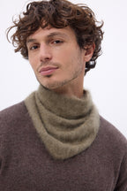 Petit Bandana Triangle – Cachemire Brossé Chris - Khaki Chine - Homme
