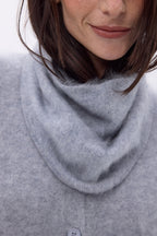 Bandana triangular pequeño – Cachemira cepillada Chris - Gris claro - Mujer