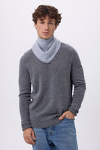 Petit Bandana Triangle – Cachemire Brossé Chris - Gris Clair - Homme