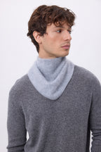 Petit Bandana Triangle – Cachemire Brossé Chris - Gris Clair - Homme