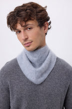 Petit Bandana Triangle – Cachemire Brossé Chris - Gris Clair - Homme