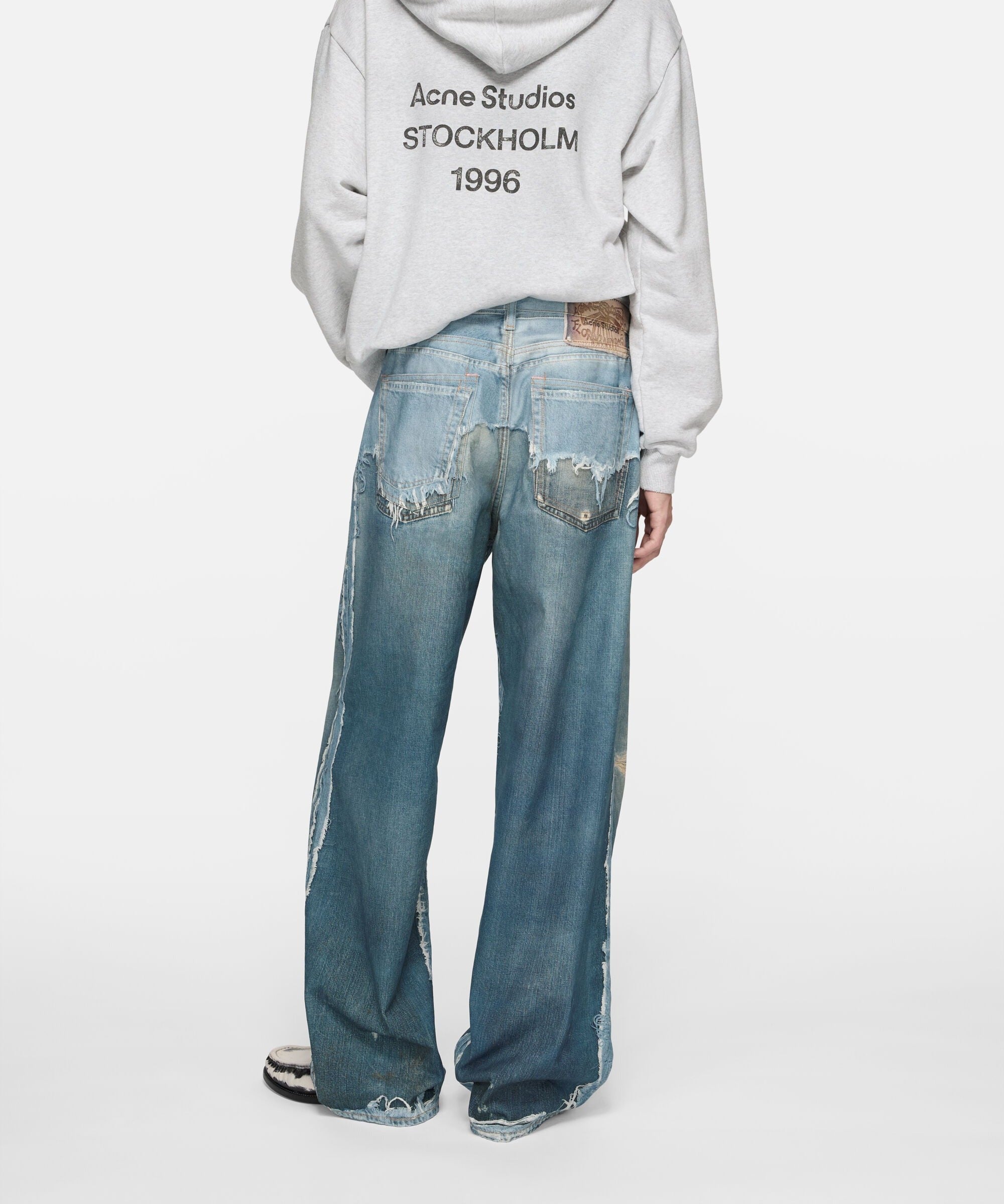 Sudadera con capucha Fleece Logo – Acne Studios – Gris Vigoré