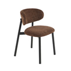 Ciara - Chairs - Boucle - Brown And Black Metal Legs