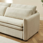 Cibola - 3-personers lige sovesofa - Beige fløjl