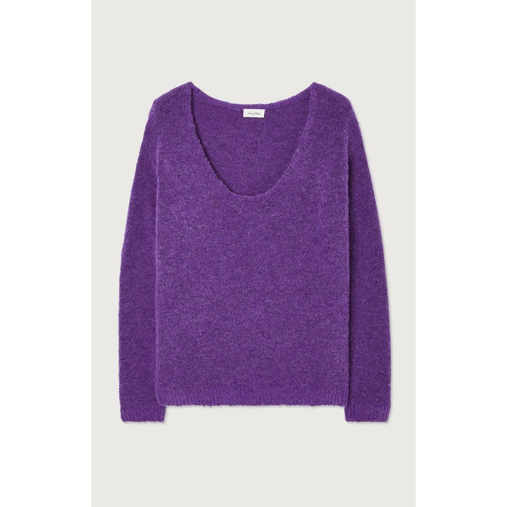Jersey Midi Amplio Cuello Redondo - Violet - Mujer