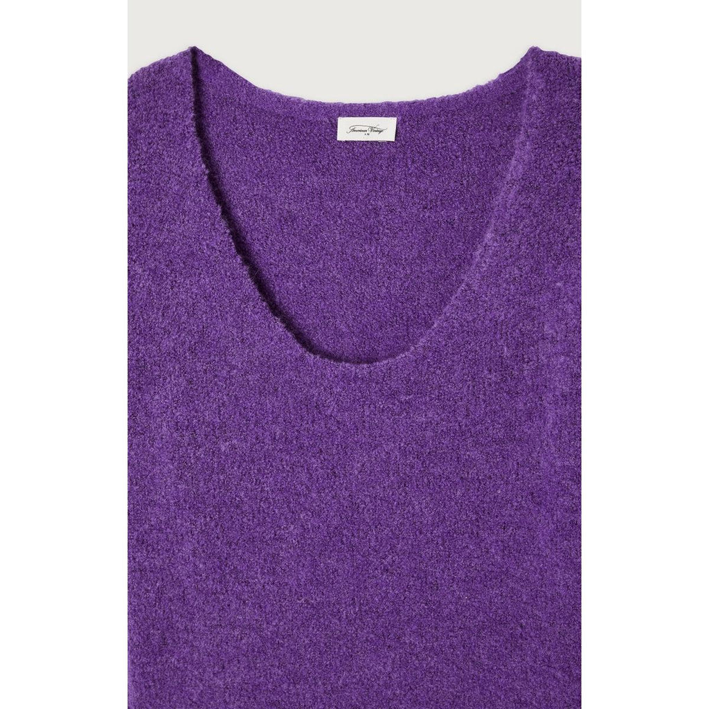 Jersey Midi Amplio Cuello Redondo - Violet - Mujer