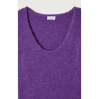 Jersey Midi Amplio Cuello Redondo - Violet - Mujer