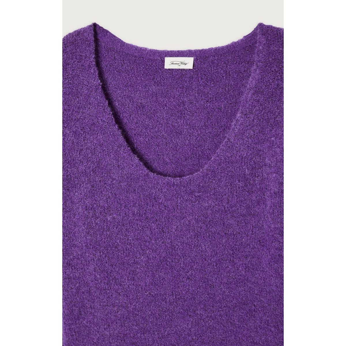 Jersey Midi Amplio Cuello Redondo - Violet - Mujer
