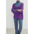 Jersey Midi Amplio Cuello Redondo - Violet - Mujer
