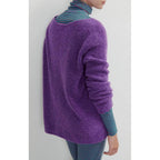 Jersey Midi Amplio Cuello Redondo - Violet - Mujer