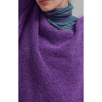 Jersey Midi Amplio Cuello Redondo - Violet - Mujer