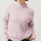 Jersey Cuello Alto - Baby Lilas Chine - Mujer
